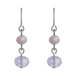 Lavender Bead Black Niobium French Hook Earrings - Simply Whispers