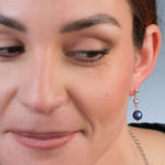 Iridiscent Blue Silver Drop Earrings - Simply Whispers