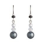 Hematite Beads Niobium French Hook Earrings - Simply Whispers