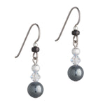 Hematite Beads Niobium French Hook Earrings - Simply Whispers