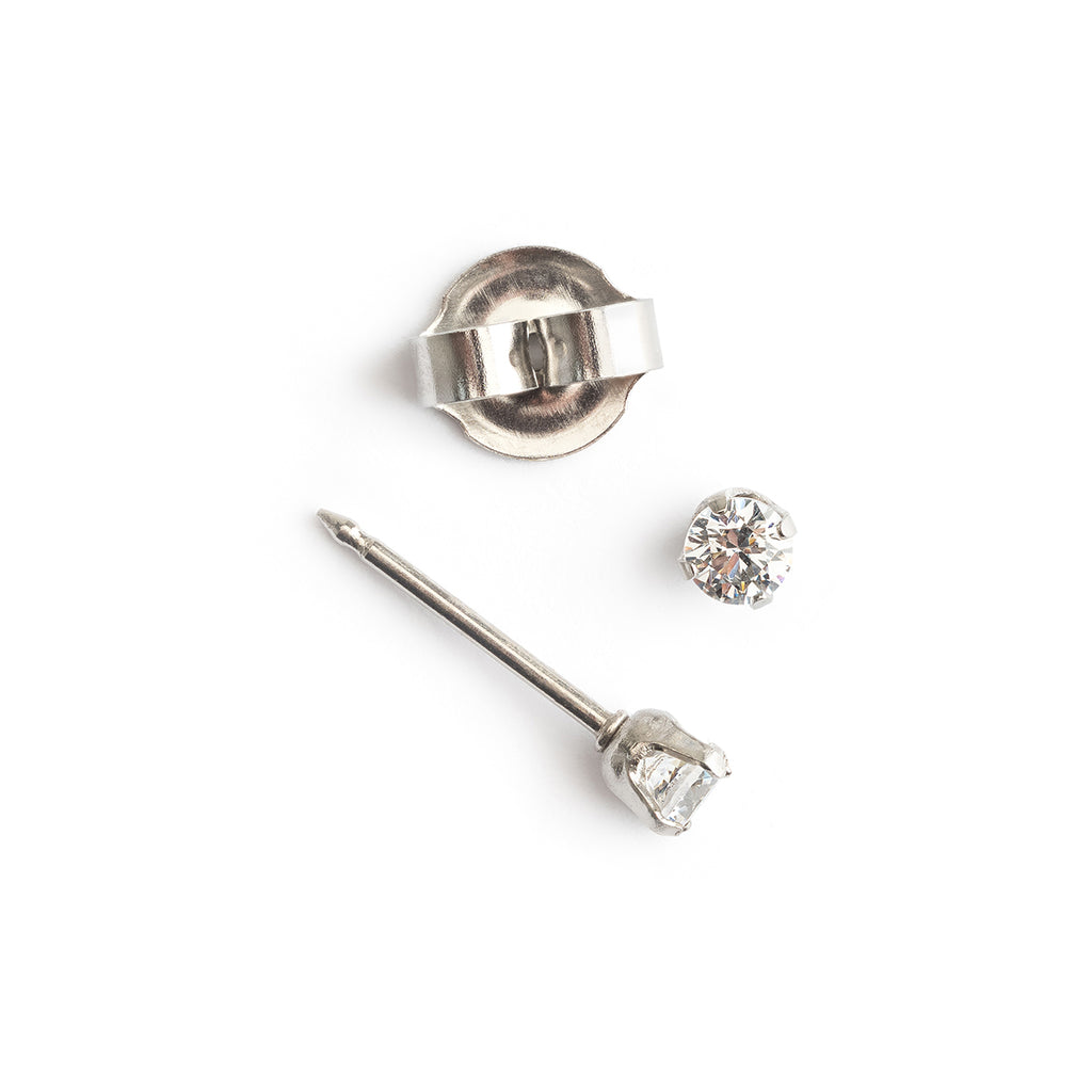 Ear Piercing 3 mm Zirconia Stainless Steel Self Piercer - Simply Whispers