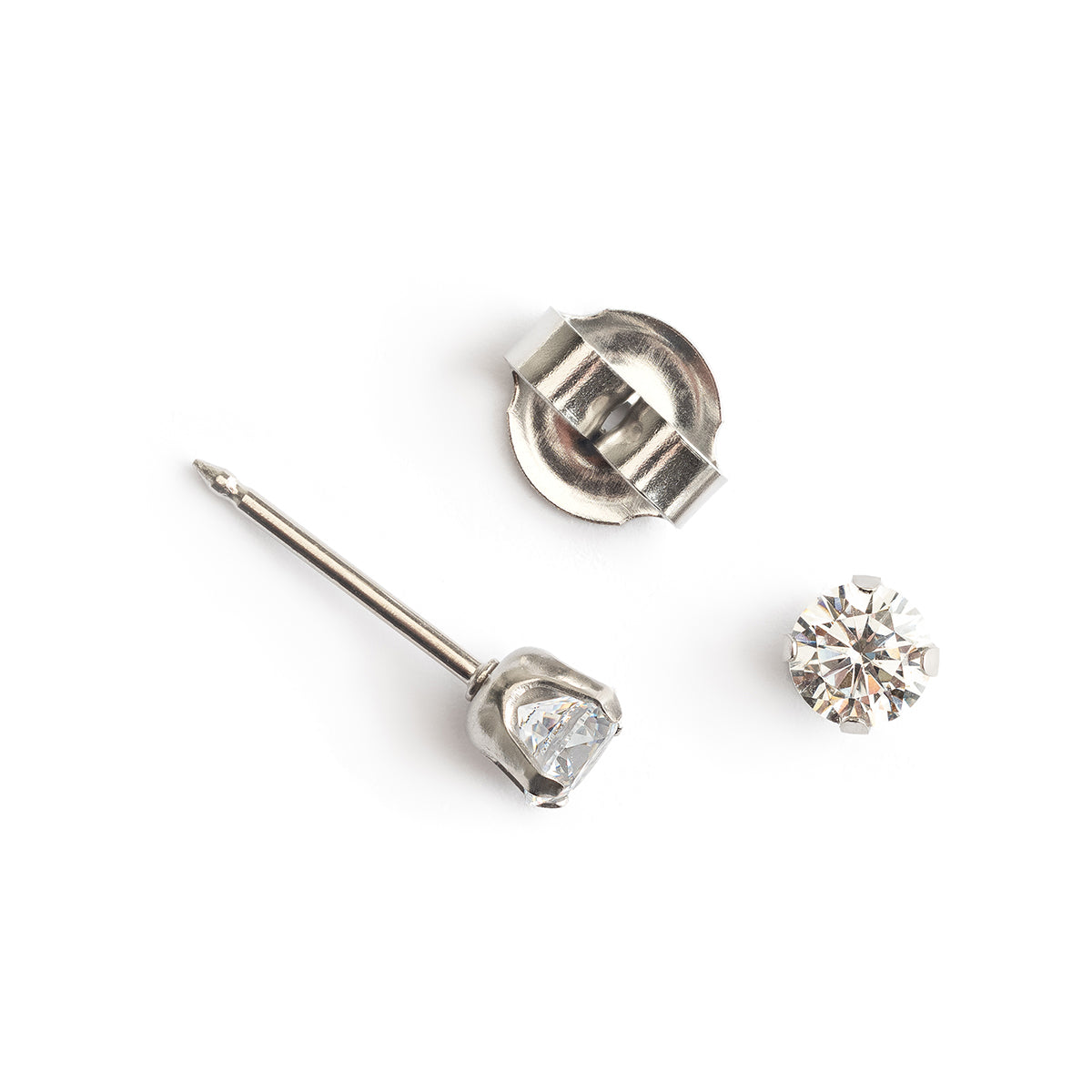 Ear Piercing 4 mm Zirconia Stainless Steel Self Piercer - Simply Whispers