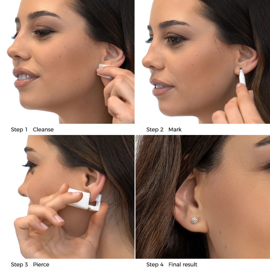 Ear Piercing 4.5 mm Crystal Fireball Stainless Steel Self Piercer - Simply Whispers