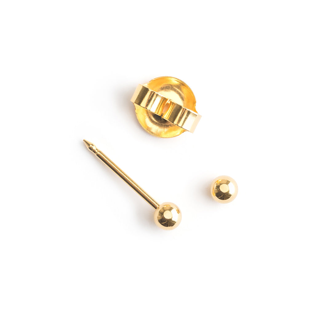 Ear Piercing 3 mm Ball Gold Plated  Self Piercer - Simply Whispers