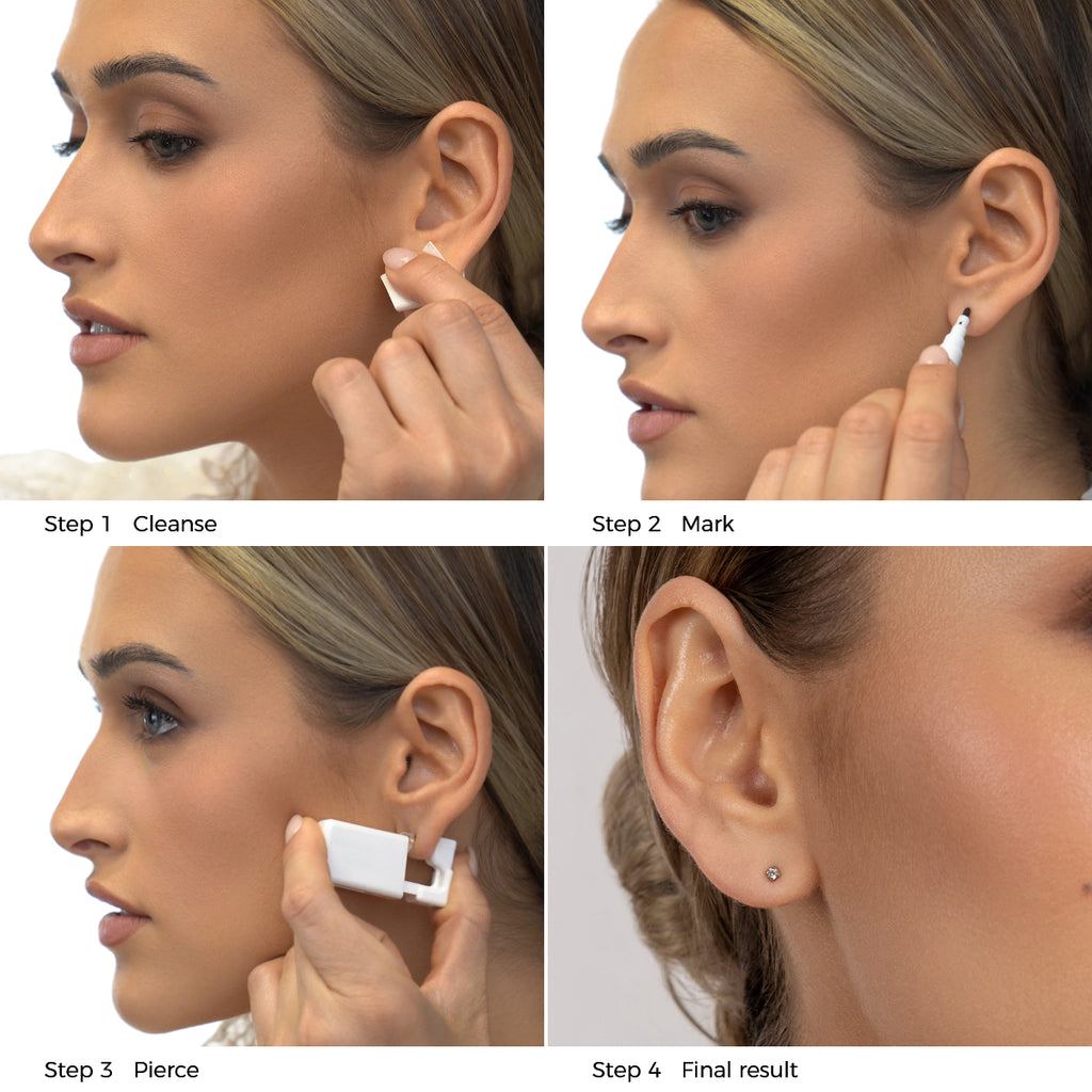 Ear Piercing 2 mm Zirconia Stainless Steel Self Piercer - Simply Whispers