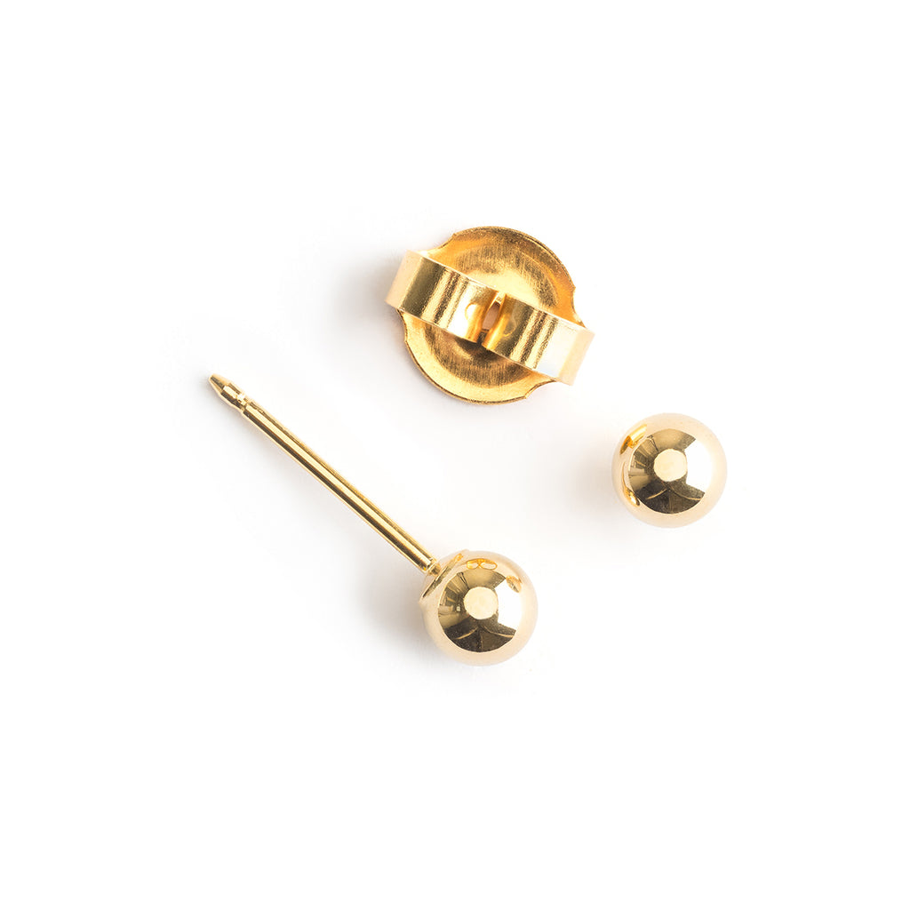 Ear Piercing 4 mm Ball 14K Gold Self Piercer - Simply Whispers