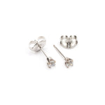 Ear Piercing  3 mm Zirconia 14K White Gold Self Piercer - Simply Whispers