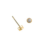 14k Gold Filled 3mm Bezel Stud Earrings - Simply Whispers