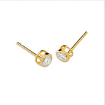 14k Gold Filled 3mm Bezel Stud Earrings - Simply Whispers