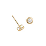 Gold Filled 4mm Bezel Stud Earrings - Simply Whispers