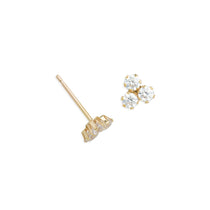 Gold Filled Zirconia Cluster Stud Earrings - Simply Whispers