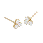 Gold Filled Zirconia Cluster Stud Earrings - Simply Whispers
