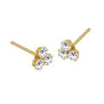 14k Gold Filled Zirconia Cluster Stud Earrings - Simply Whispers