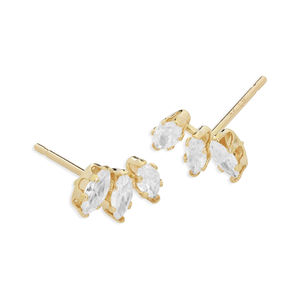 Gold Filled Marquise Stud Earrings - Simply Whispers