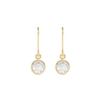 Gold Filled Round Zirconia French Hook Earrings - Simply Whispers