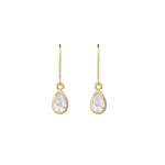 Gold Filled Drop Zirconia French Hook Earrings - Simply Whispers