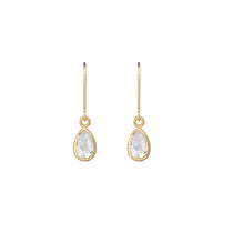 Gold Filled Drop Zirconia French Hook Earrings - Simply Whispers