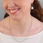 Silver Pearl Chain Necklace - Simply Whispers