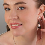 Silver Plated Pearl Chain Drop Earrings - Simply Whispers