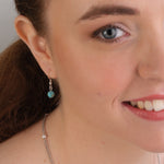 925 Sterling Silver Blue Bead French hook Earrings - Simply Whispers