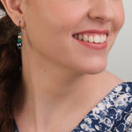 Multicolor Beads Black Niobium French Hook Earrings - Simply Whispers