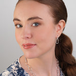Silver Paperclip Huggie Earrings - Simply Whispers