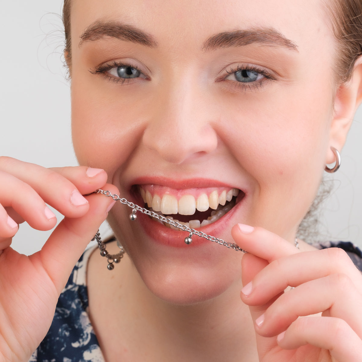 Stainless Steel Beads and Circle Charms Necklace - Simply Whispers