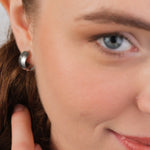 Stainless Steel Wide Smooth Posted Huggie - Simply Whispers