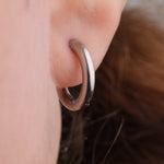 Silver Titanium Huggie Earrings - Simply Whispers