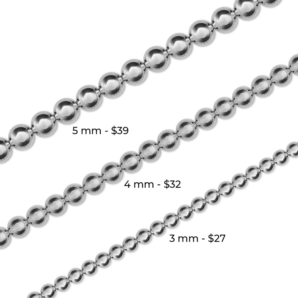 4 mm Ball Sterling Silver Bracelet - Simply Whispers