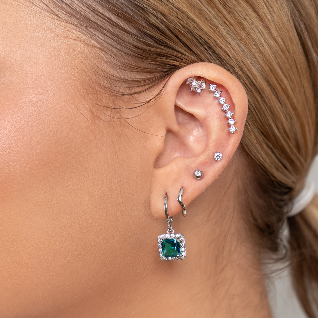 Helix Ear Piercing Stainless Steel Crystal - Simply Whispers