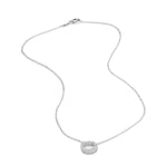 Sterling Silver Zirconia Circle Pendant Necklace - Simply Whispers