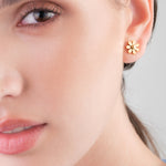 Gold Flower Stud Earrings - Simply Whispers