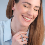 Hematite Drop Silver Necklace - Simply Whispers