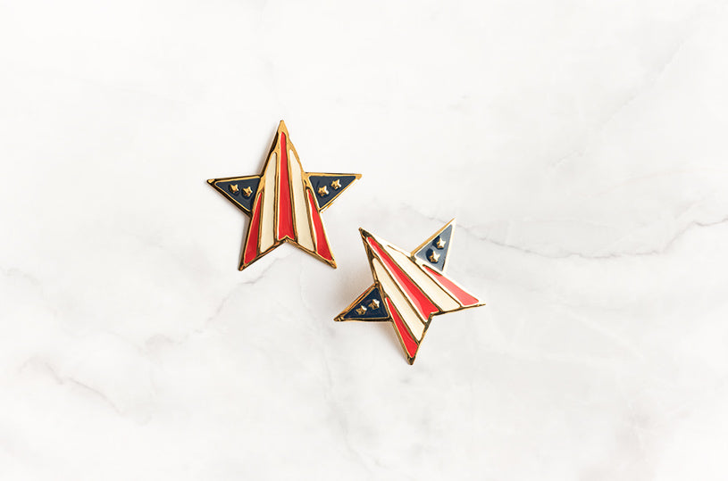 You carry on the path that was paved by the brave Americans we call heroes. Get these star shaped earrings now and show your pride and gratitude for every American hero.
