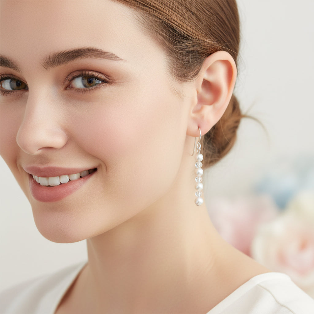 Freshwater Pearl Niobium French Hook Earrings - Simply Whispers