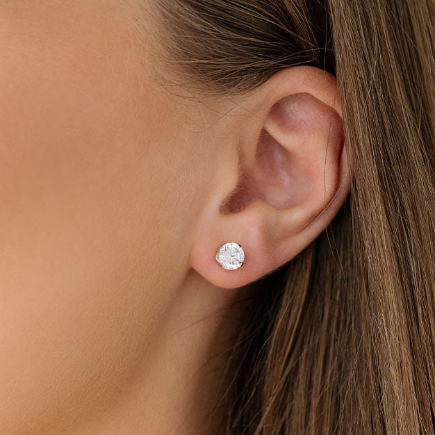 White Crystal Titanium Stud Earrings | Simply Whispers