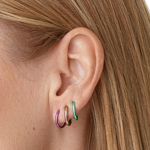 Rainbow Small Clip-On Earrings
