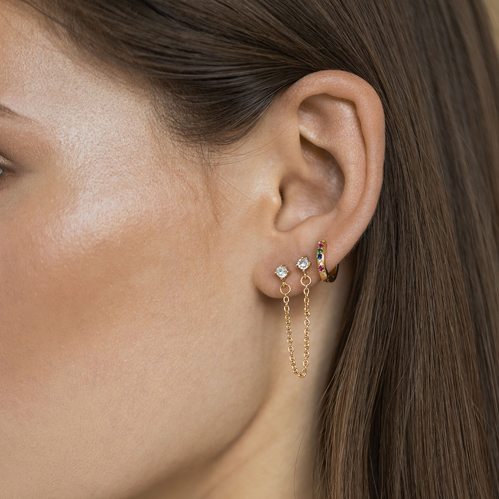 Threader Crystal Stud Earring - Simply Whispers