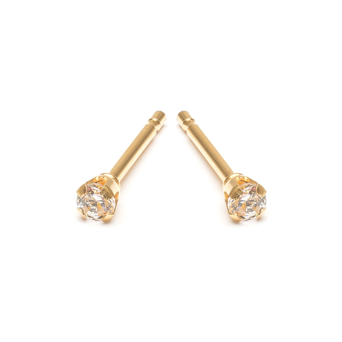 Mini Crystal Stud Earrings Gold Plated - Simply Whispers