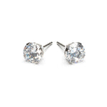Stainless Steel 6 mm Round Cubic Zirconia Stud Earrings - Simply Whispers