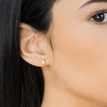 Gold Plated 5 mm Star Cubic Zirconia Stud Earrings - Simply Whispers