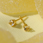 14k Gold April Birthstone Stud Earrings - Simply Whispers