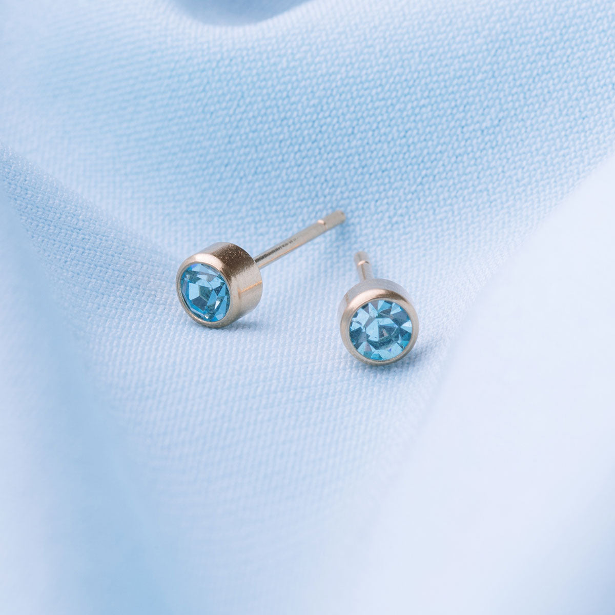 March Birthstone 14k Gold Plated Earrings - Simply Whispers