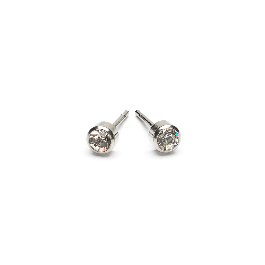 April Birthstone Stainless Steel Earrings - Simply Whispers