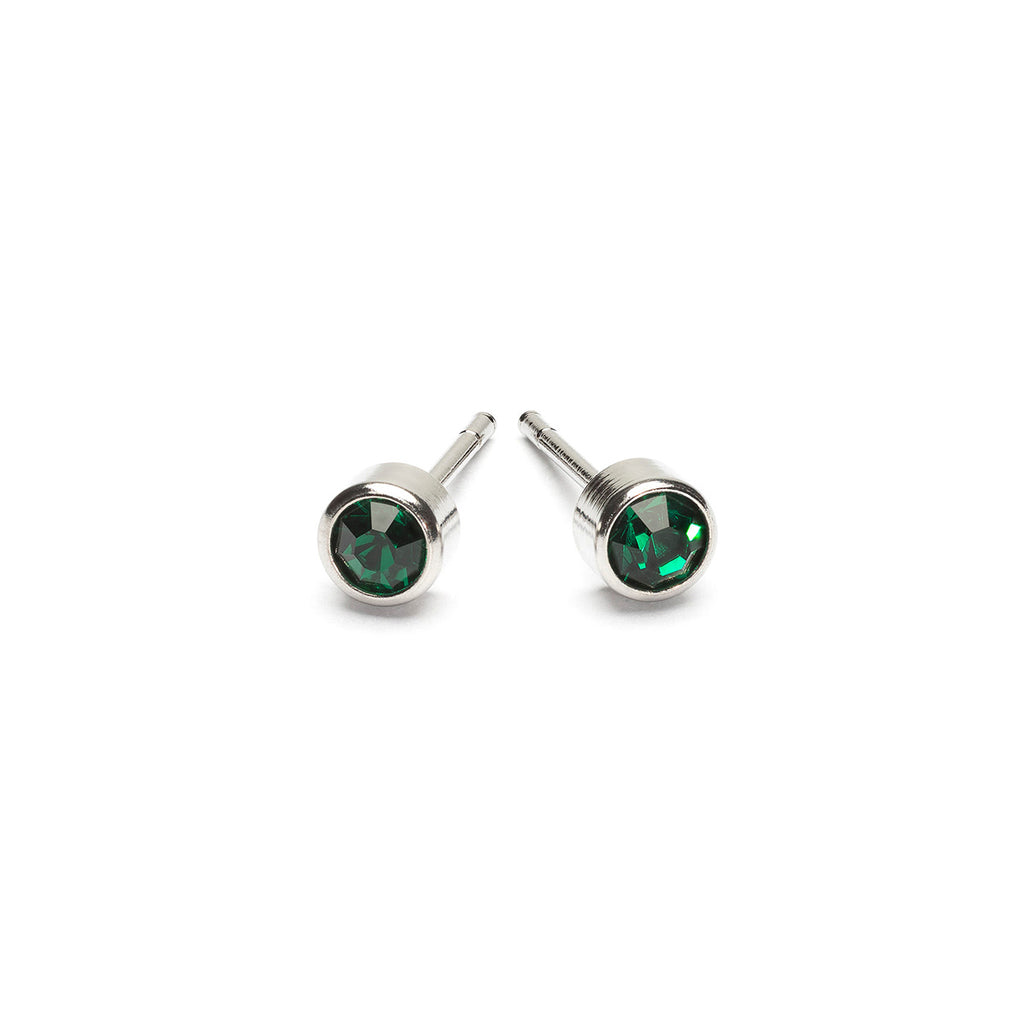 May Birthstone Stainless Steel Earrings - Simply Whispers