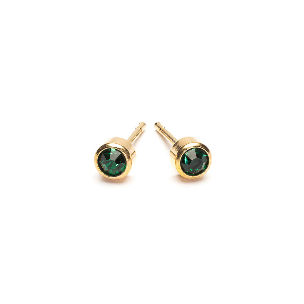 May Birthstone 14k Gold Plated Earrings - Simply Whispers