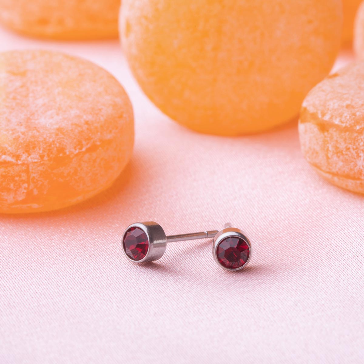 July Birthstone Stainless Steel Earrings - Simply Whispers