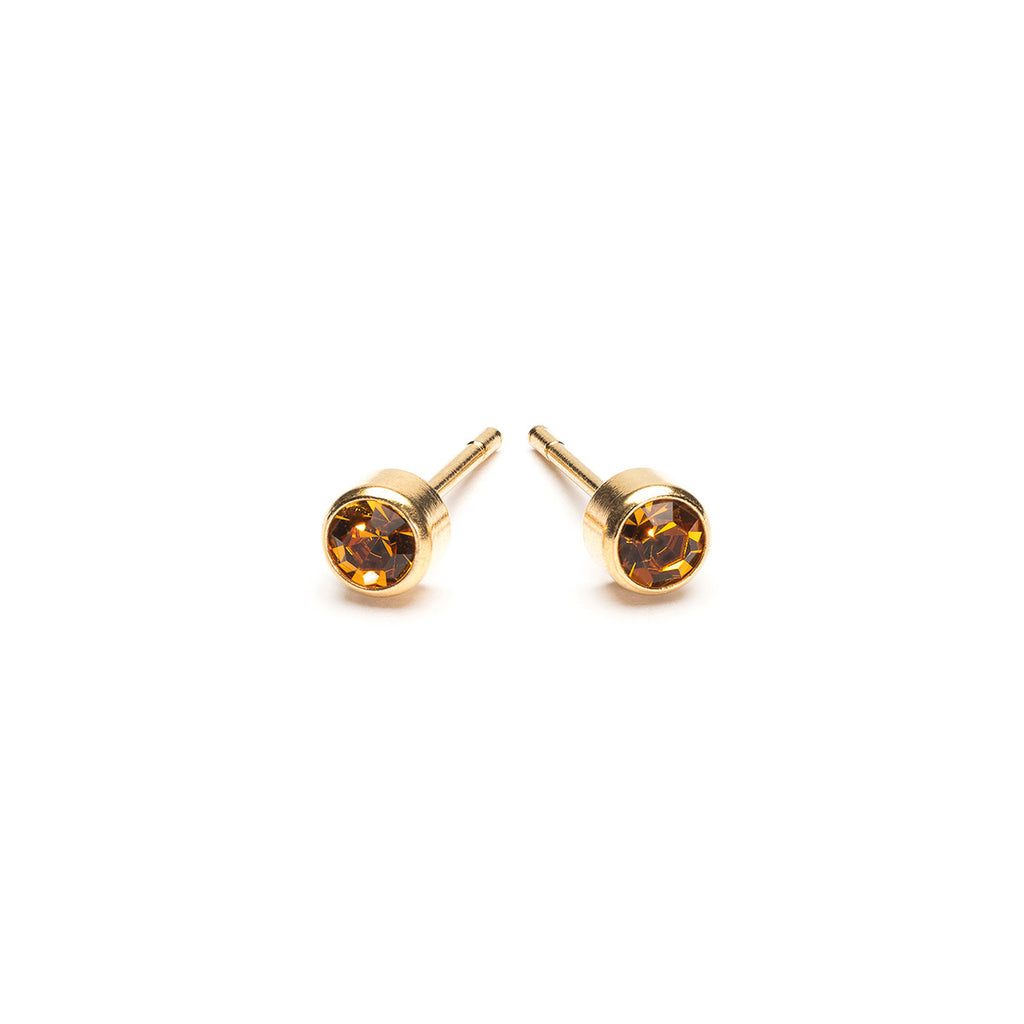 November Birthstone 14k Gold Plated Earrings - Simply Whispers