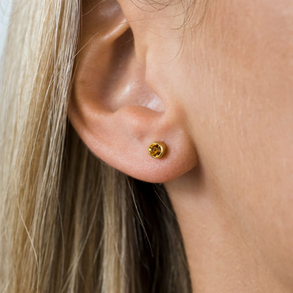 November Birthstone 14k Gold Plated Earrings - Simply Whispers